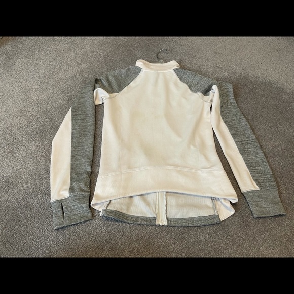 Gray and white zip up sport sweatshirt/jacket - Picture 4 of 5